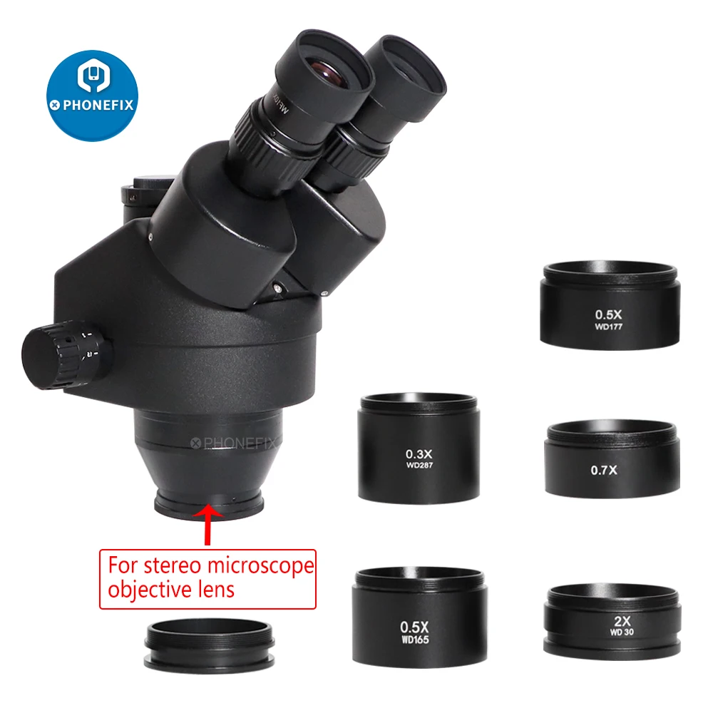 0.3 X 0,5 X 0,7 X 1X 2.0 X Pagalbiniai Objektai Objektyvo Sriegio M48mm Priartinimo Stereo Žiūronų Trinokulinis Mikroskopu Barlow vaizdo Kameros Objektyvas