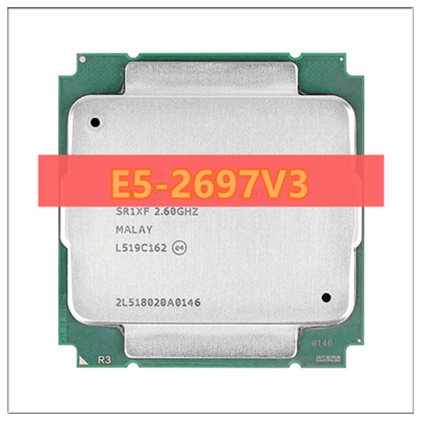 Xeon E5-2697 v3 E5 2697 v3 E5 2697v3 2.6 GHz Naudojamas Keturiolika Šerdys Dvidešimt aštuonias Temas 35M 145W CPU Procesorius LGA 2011-3